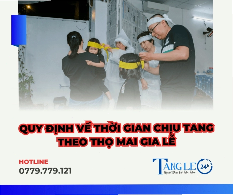 Biểu đồ thể hiện thời gian chịu tang theo mối quan hệ huyết thống