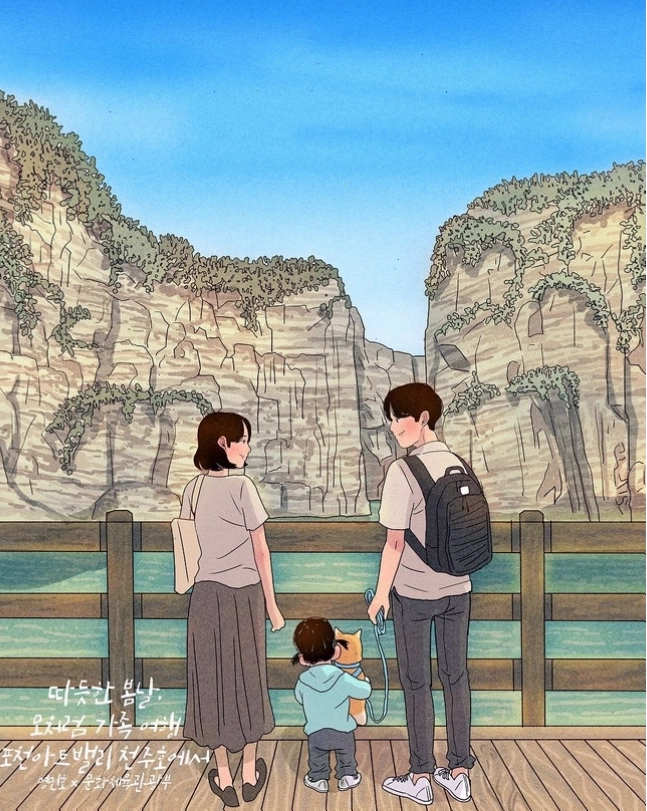 Bộ ảnh gia đình 5 người anime nhẹ nhàng và tình cảm