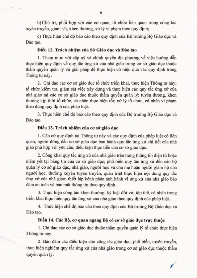 Các hành vi nhà giáo cần tránh theo quy định mới