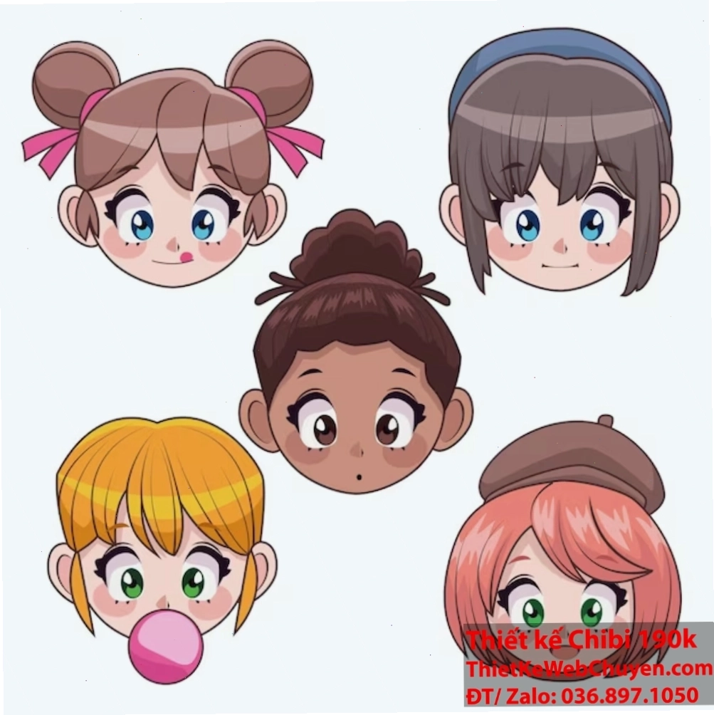 Các kiểu tóc Chibi ngắn cá tính