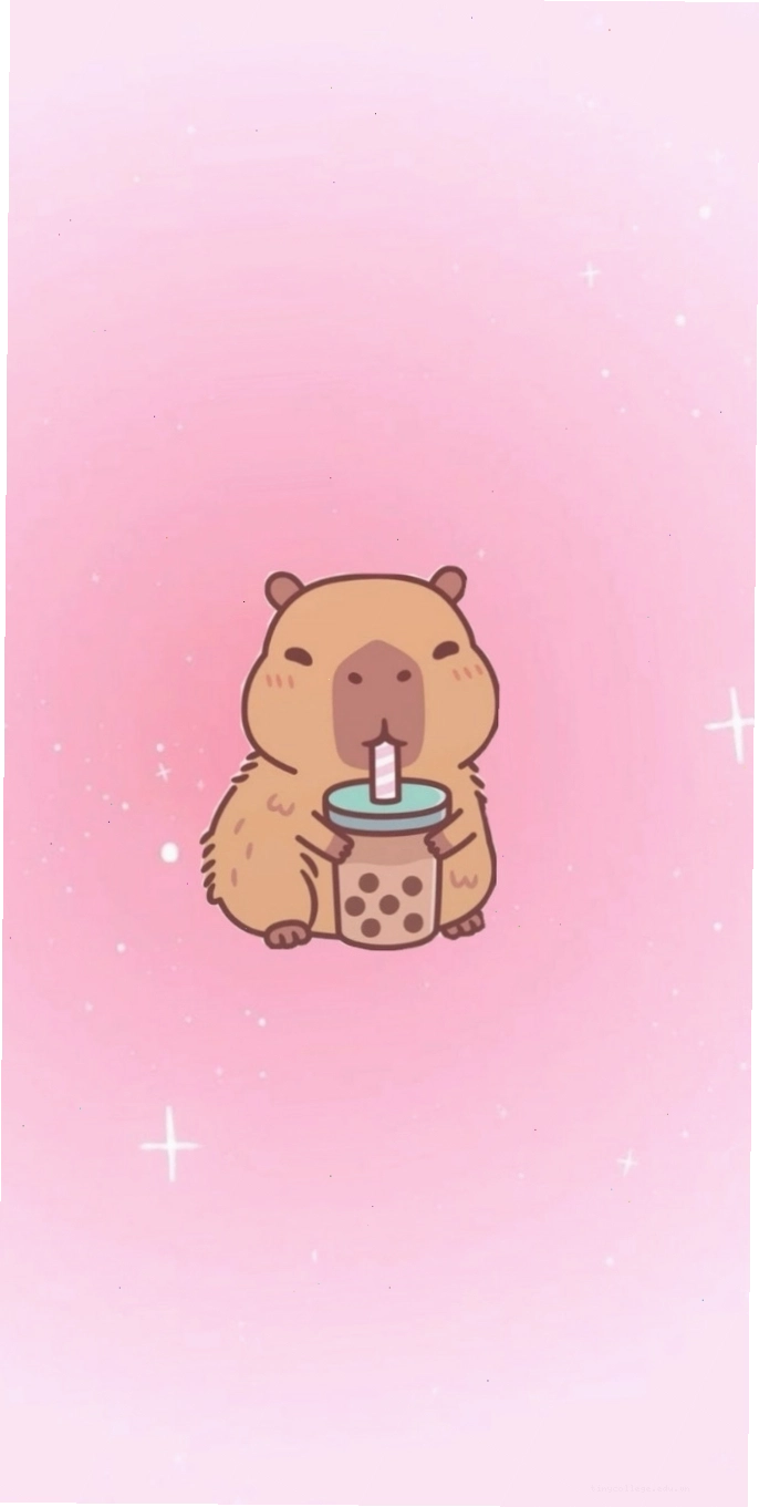 Capybara chibi chơi đùa