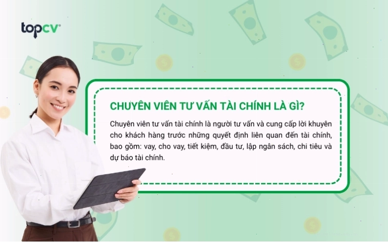 Chuyên viên tư vấn tài chính giúp khách hàng hoạch định các quyết định tài chính