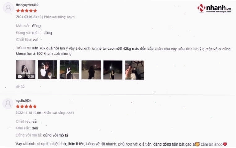 Đọc nhận xét của khách hàng trên Shopee để hiểu rõ hơn nhu cầu thực tế