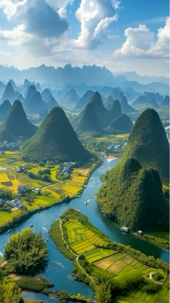 Dòng sông uốn lượn qua thung lũng núi đá xanh mướt, tạo nên hình nền điện thoại thiên nhiên hùng vĩ