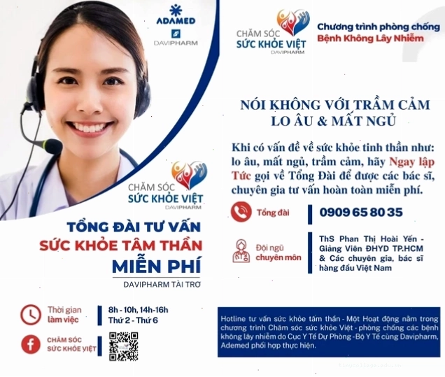 Đường dây nóng tư vấn sức khỏe tâm thần miễn phí cho cộng đồng