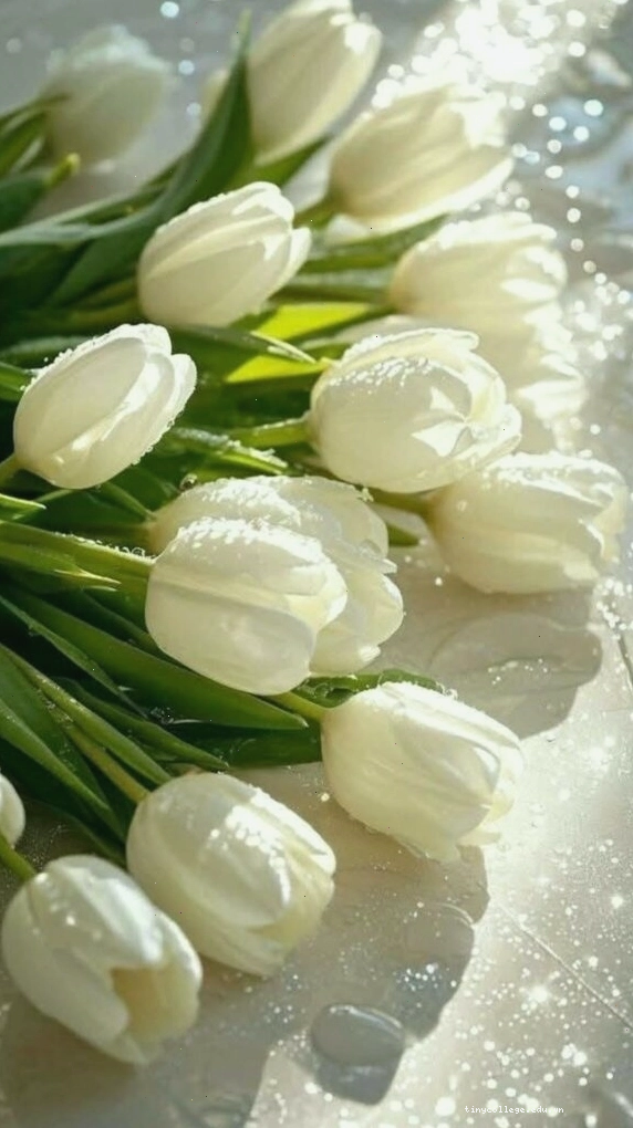 Hàng rào gỗ mộc mạc với những chậu hoa tulip rực rỡ