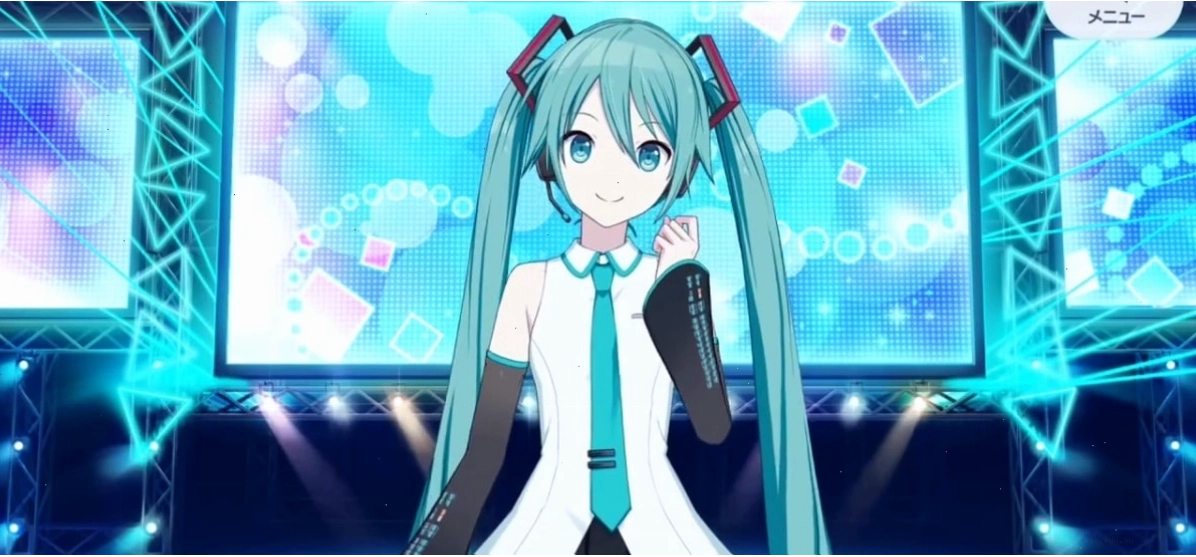 Hatsune Miku trong tạo hình thiếu nữ 16 tuổi đầy sức sống với mái tóc xanh đặc trưng