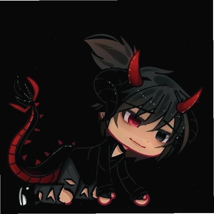 Hình ảnh ác quỷ anime chibi dễ thương với biểu cảm vui nhộn