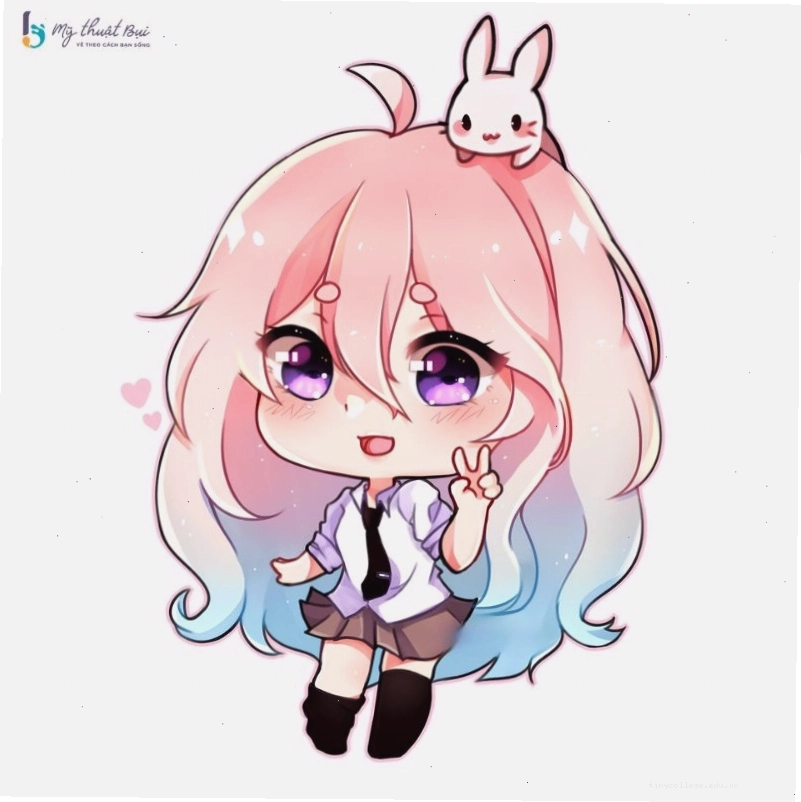 Hình ảnh chibi nữ ngầu với các yếu tố phép thuật