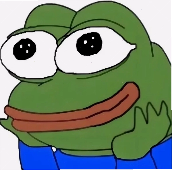 Hình ảnh ếch xanh meme với biểu cảm ngộ nghĩnh 