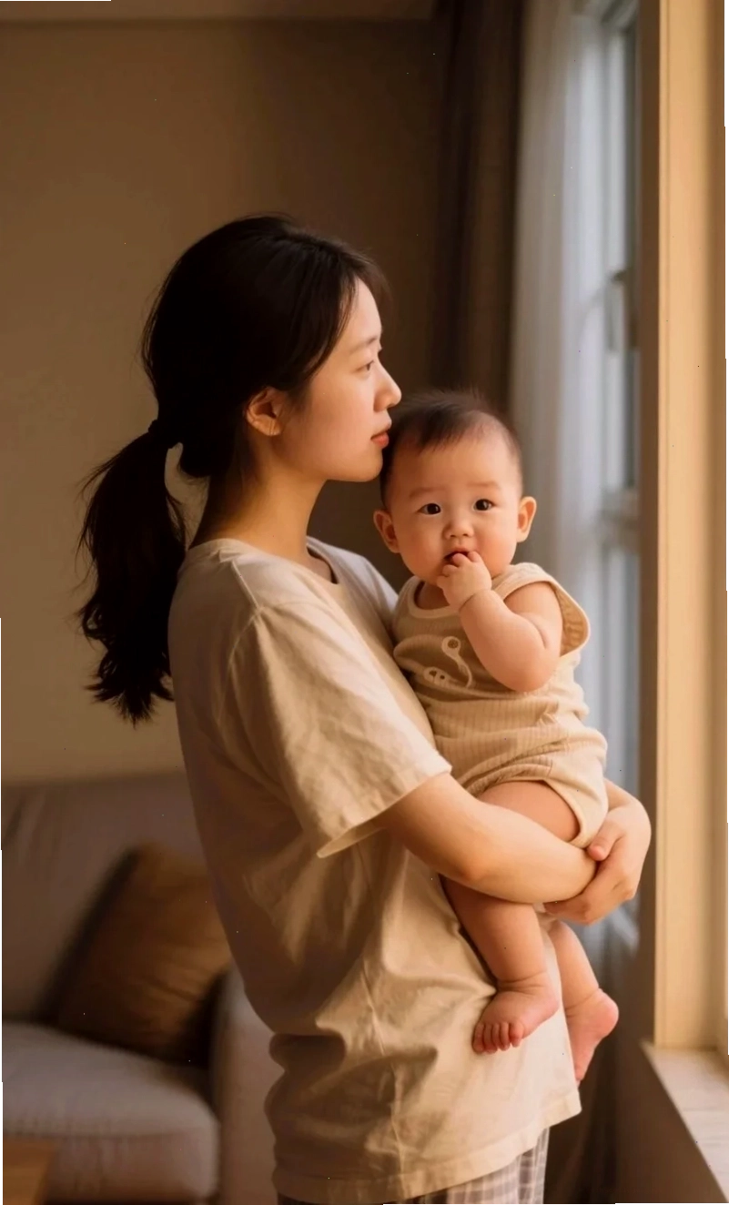 Hình ảnh mẹ đơn thân buồn, thể hiện nỗi lòng sâu sắc
