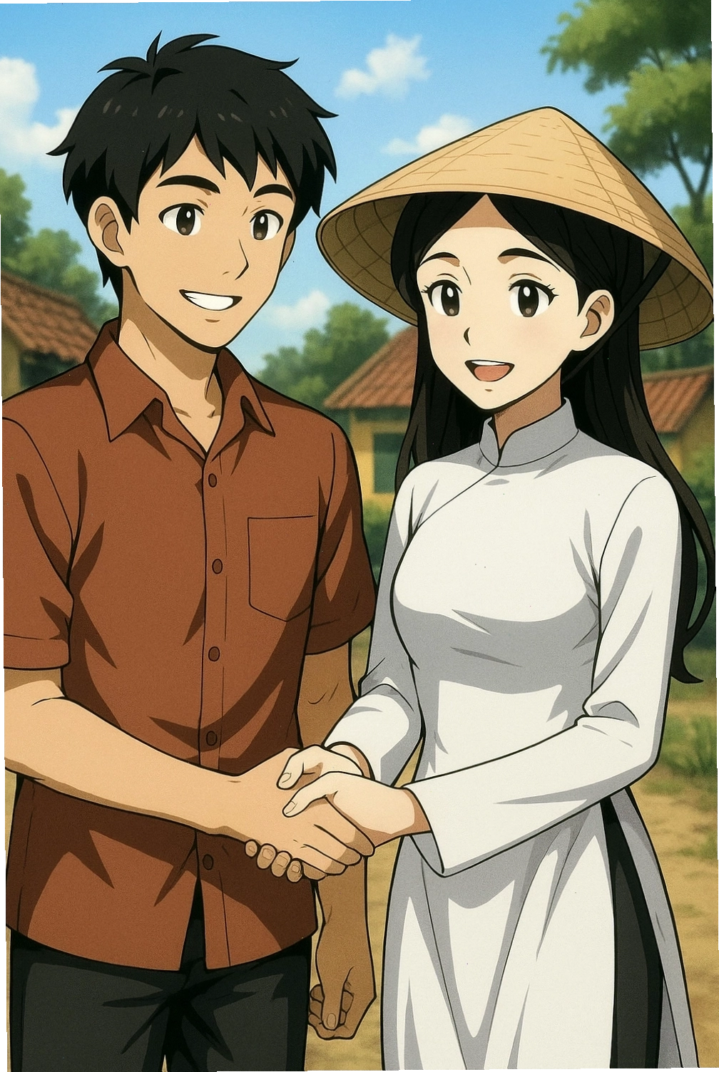 Hình nền anime áo dài Việt Nam truyền thống