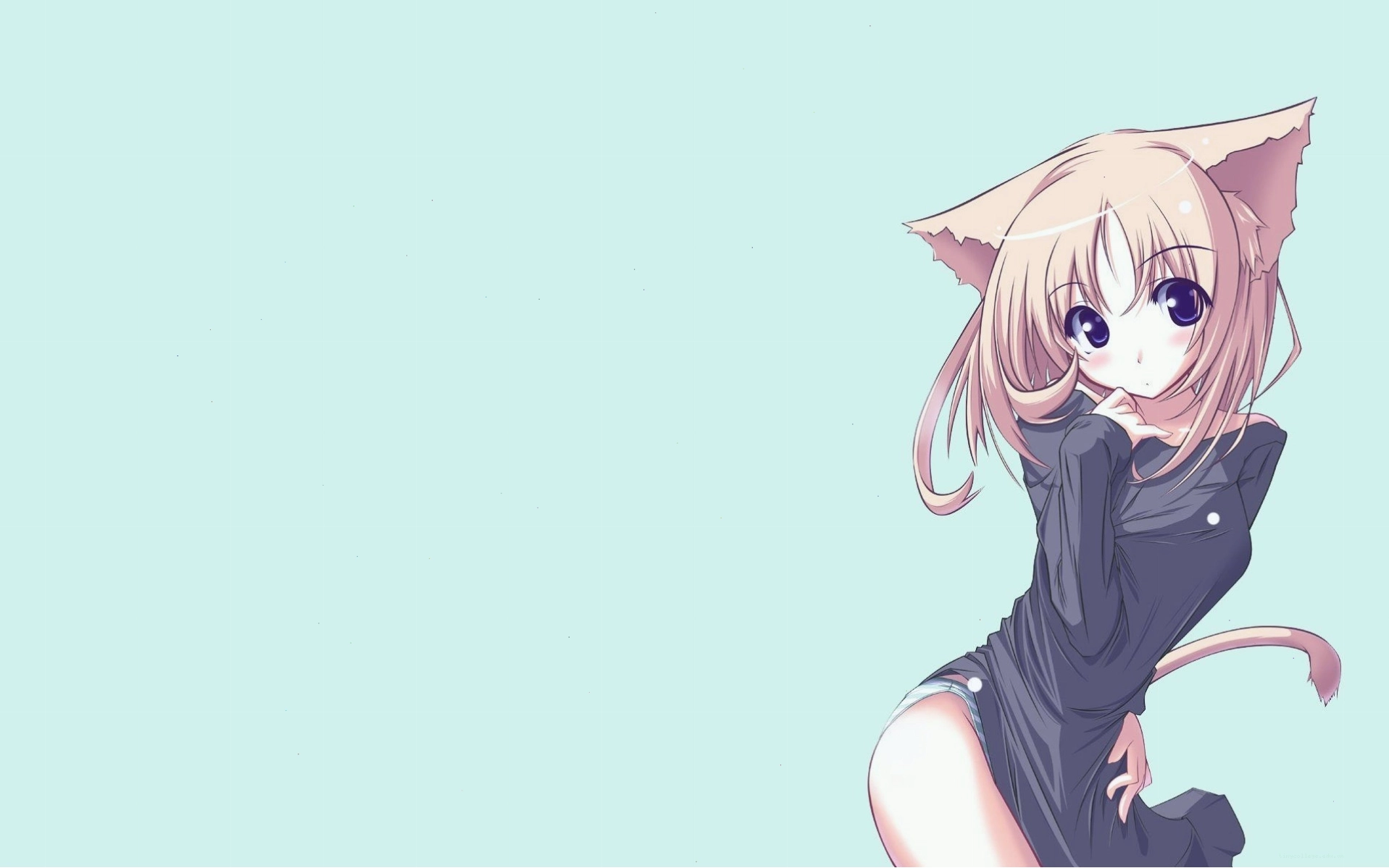 Hình nền anime cat girl phong cách cosplay