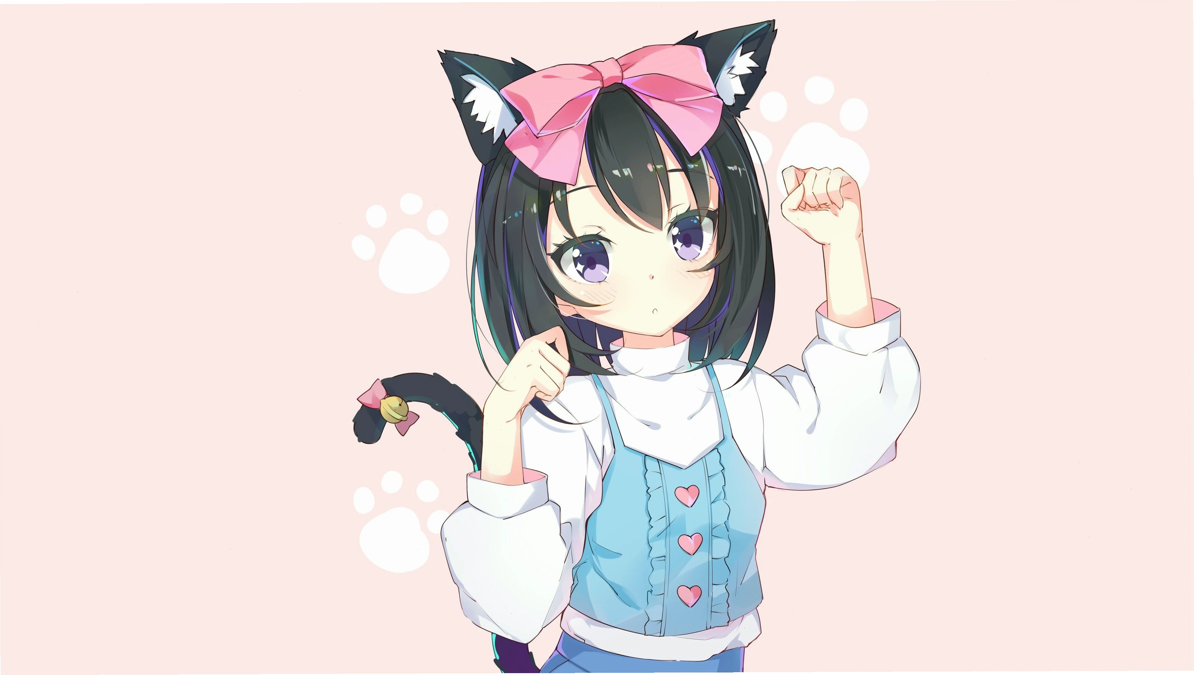 Hình nền anime chất lượng cao với nhân vật cat girl
