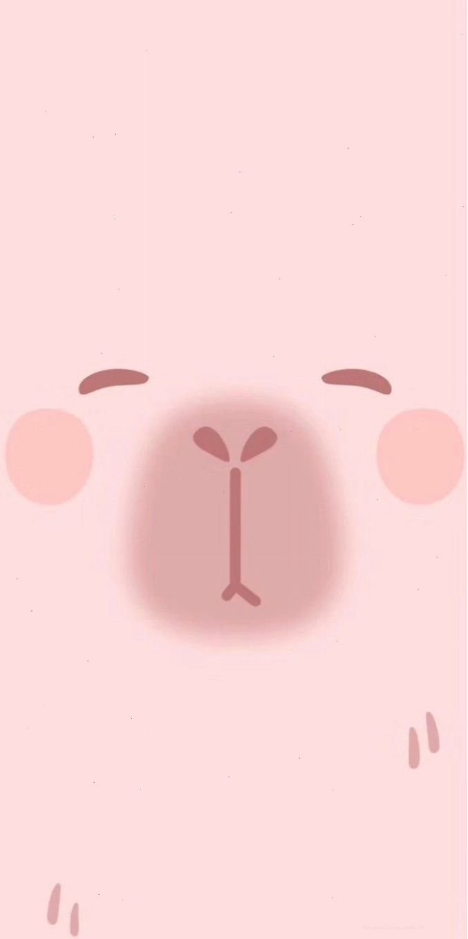 Hình nền Capybara màu hồng dễ thương cho điện thoại
