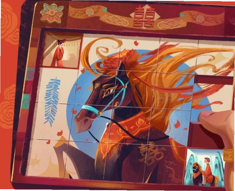Hình nền con ngựa gắn thiết kế với boardgame