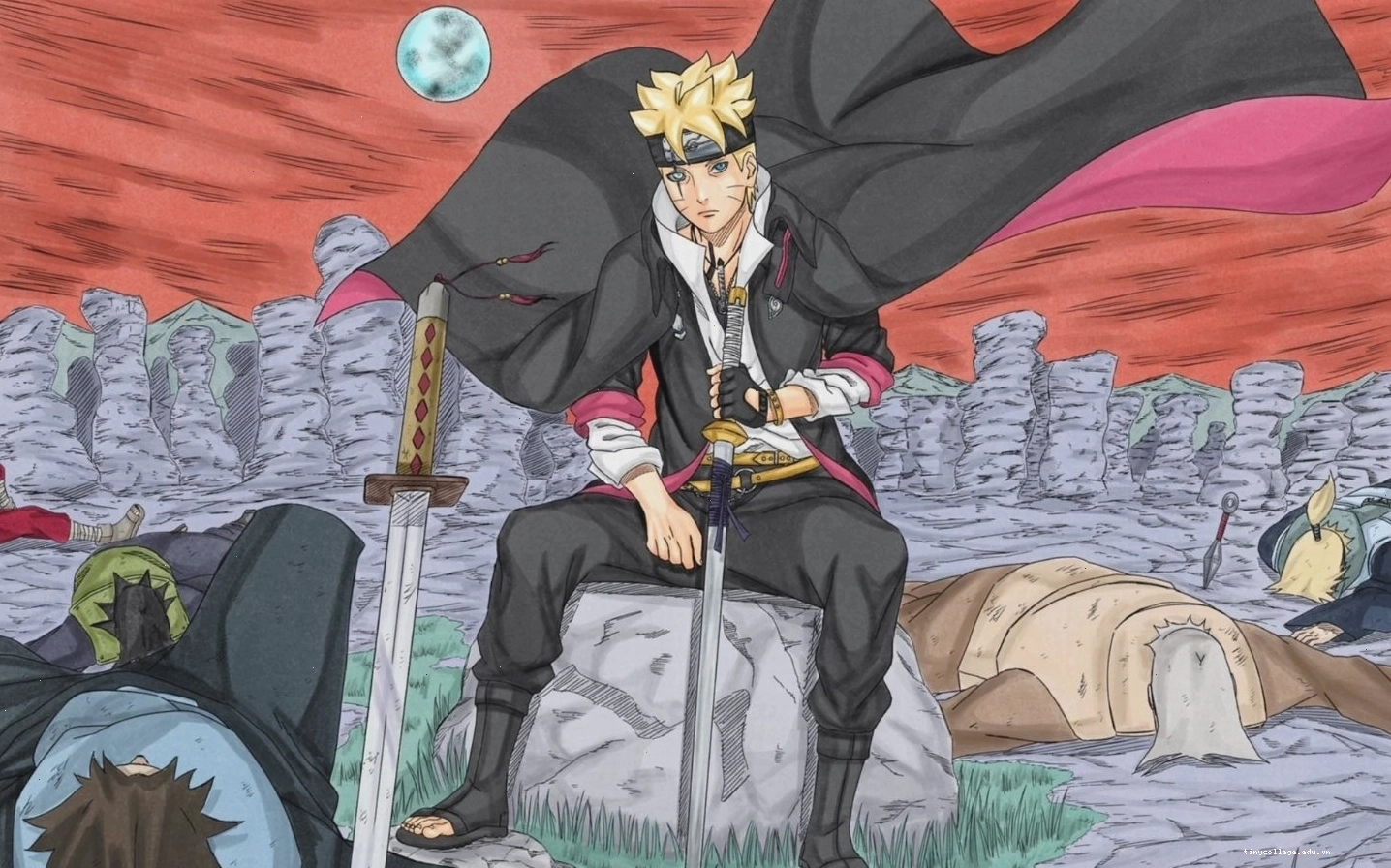 Hình nền điện thoại anime Boruto chiến đấu