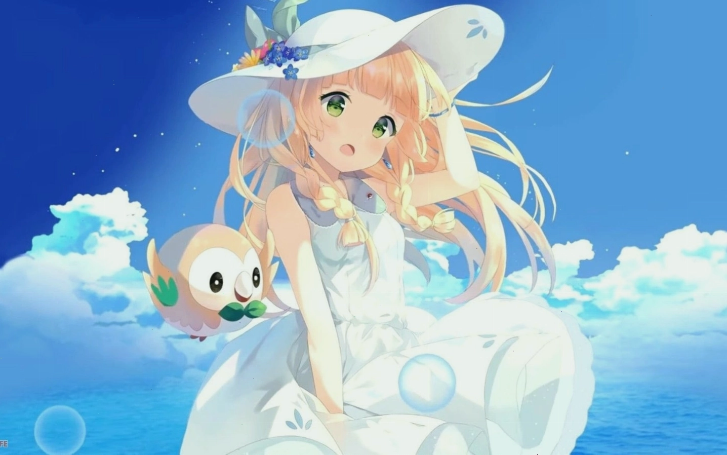 Hình nền điện thoại anime cô gái tóc hồng cute