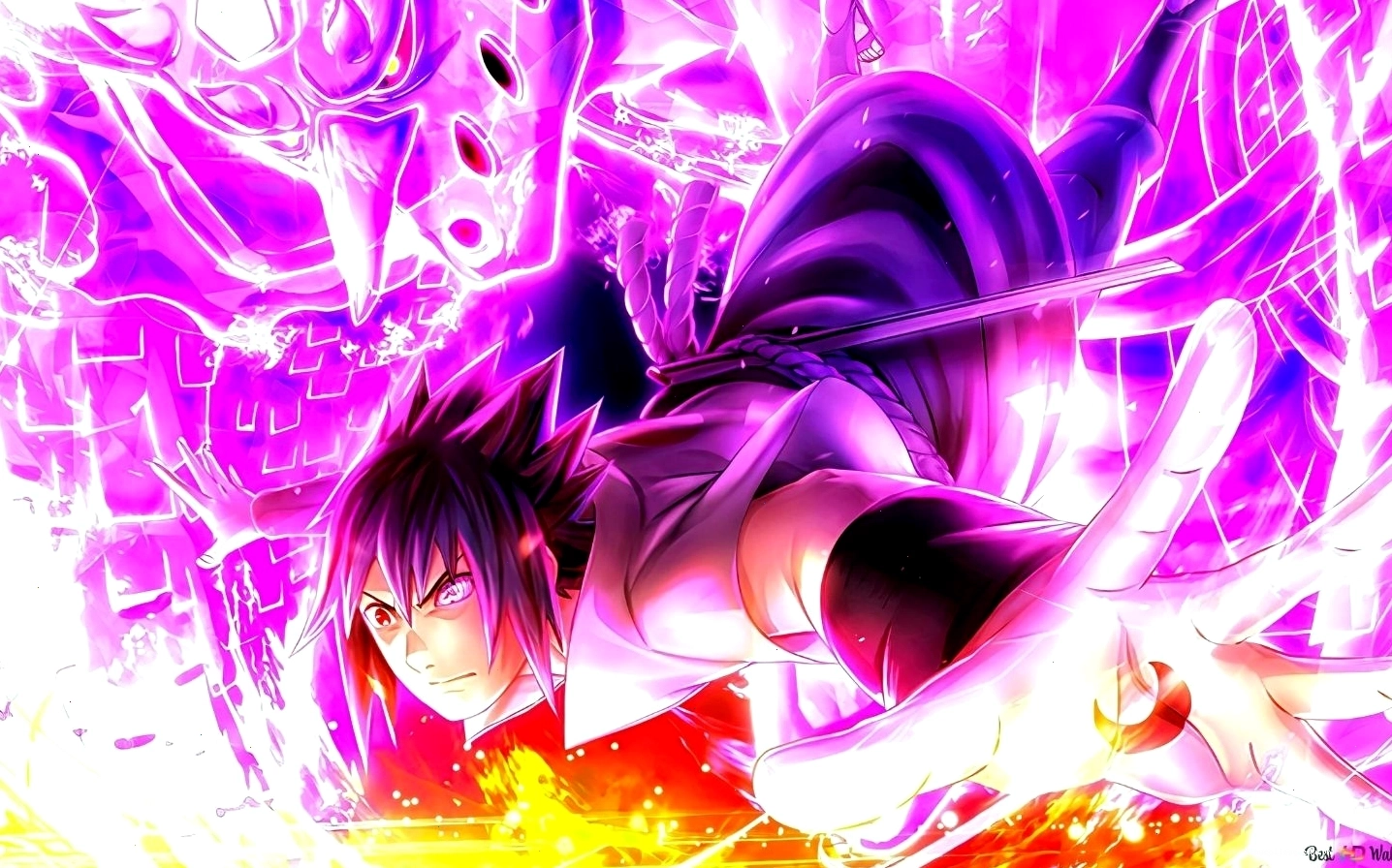 Hình nền điện thoại anime Sasuke phiên bản mạnh nhất