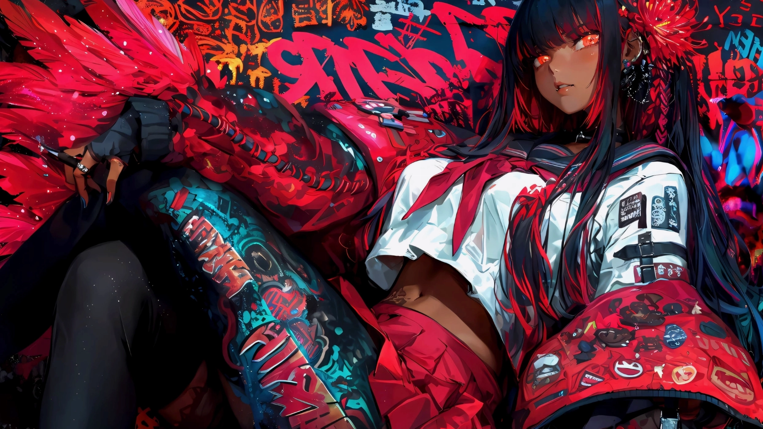 Hình nền máy tính 4K Anime dễ thương, thể hiện sự sống động và màu sắc