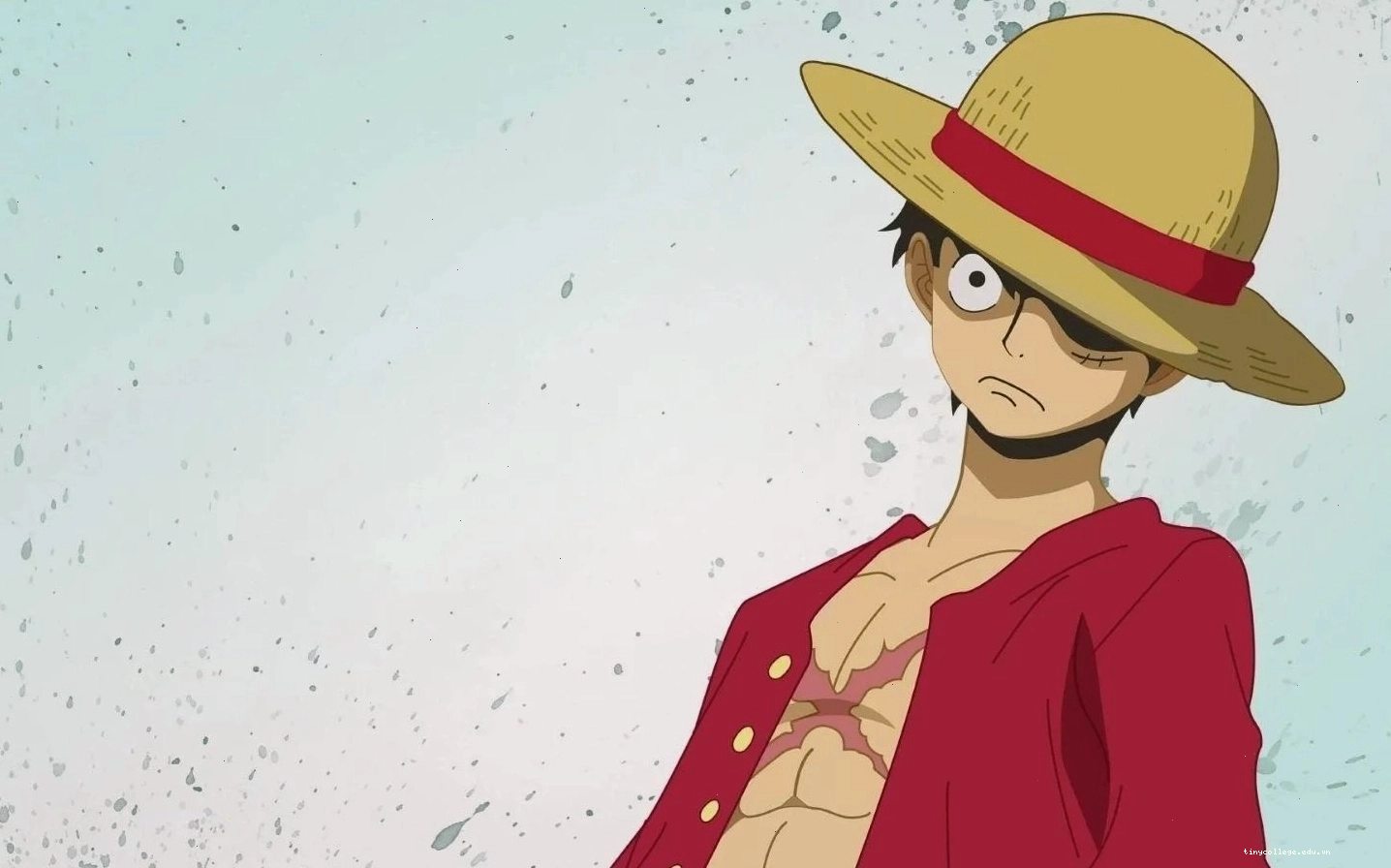 Hình nền máy tính anime Luffy nghiêm túc trong một trận chiến cam go