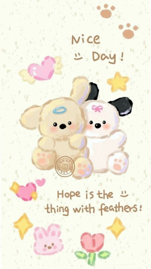 Hình nền máy tính cute có chữ