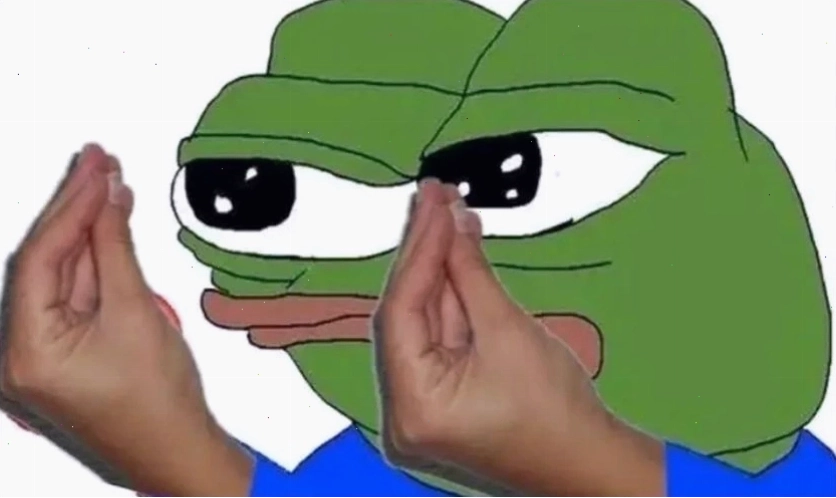 Hình nền meme hài hước với nhân vật hoạt hình biểu cảm kỳ lạ