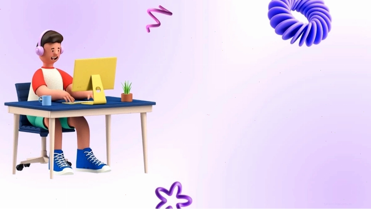 Hình nền PowerPoint mầm non với họa tiết đồ họa hài hước