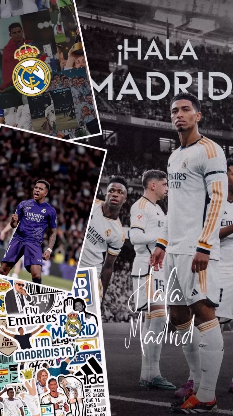 Hình nền Real Madrid với hashtag và slogan