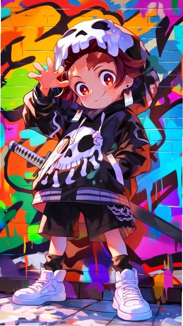 Hình nền Tanjiro Chibi 3D