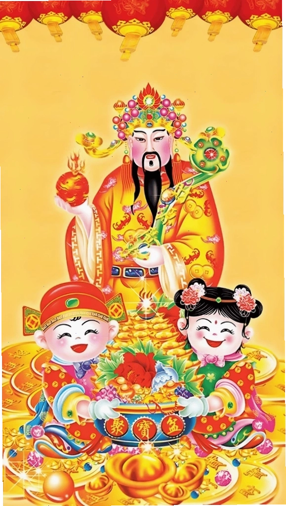 Hình nền Thần Tài sắc nét mang ý nghĩa tài lộc phú quý