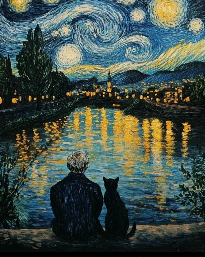 Hình nền Van Gogh với hoa hướng dương vàng rực