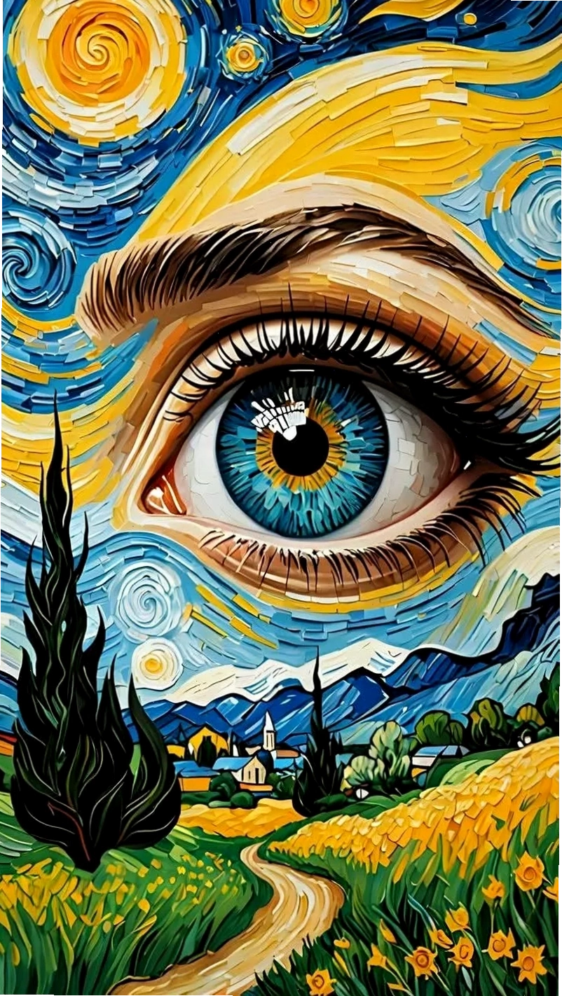 Hình nền Van Gogh với phong cách vẽ độc đáo