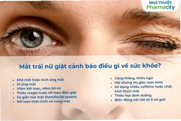 Mắt trái giật có thể cảnh báo các vấn đề sức khỏe tiềm ẩn