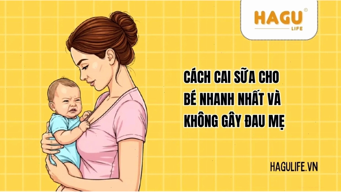 Mẹ ôm bé vỗ về thay vì cho bú