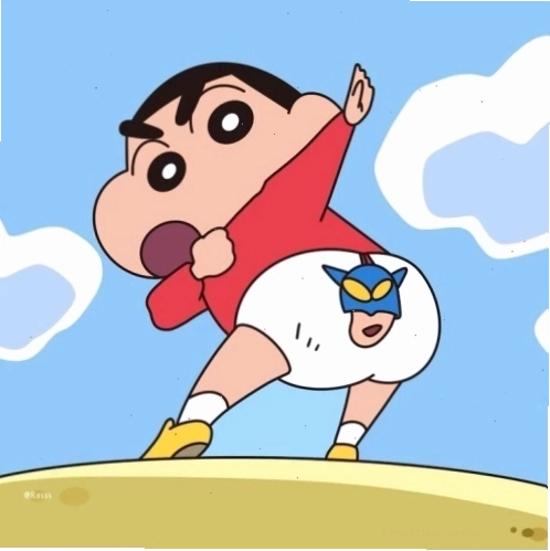 Meme Shin cậu bé bút chì thể hiện sự bất ngờ