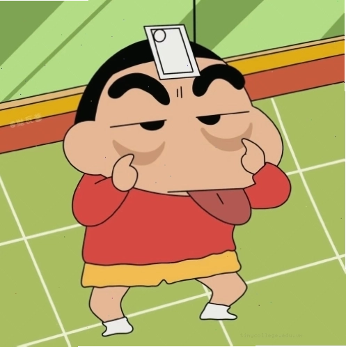 Meme Shin cậu bé bút chì với biểu cảm đáng yêu