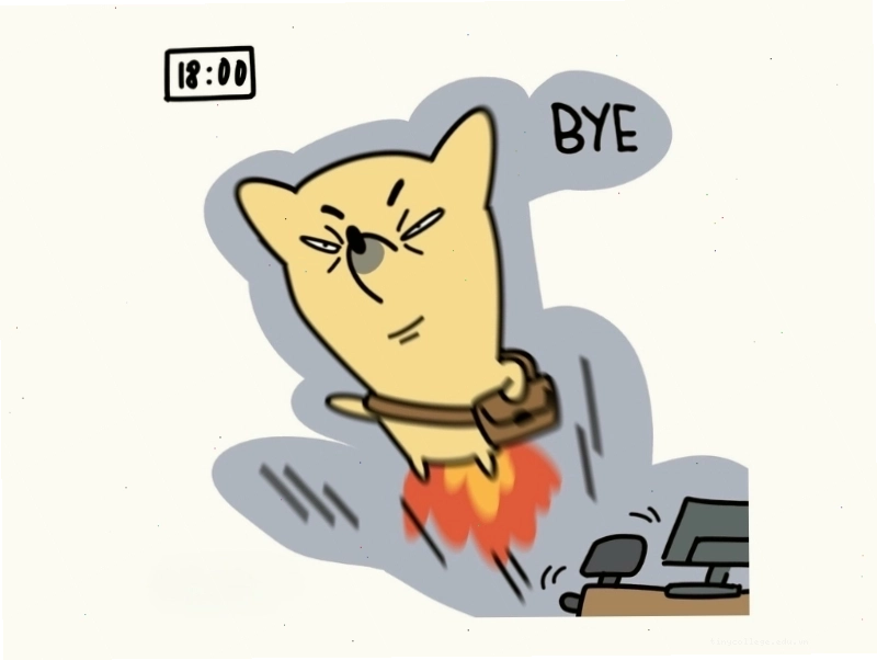 Meme thể hiện sự thay đổi tâm trạng sau giờ làm