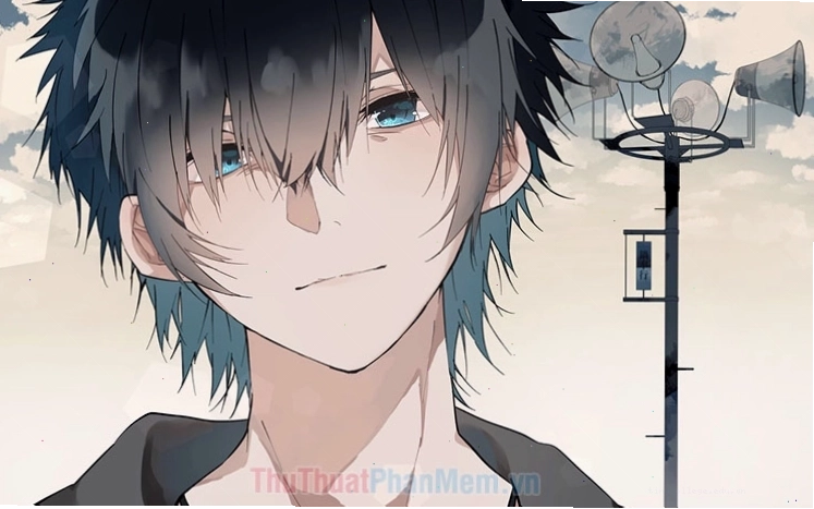 Miệng anime thể hiện nụ cười tươi tắn