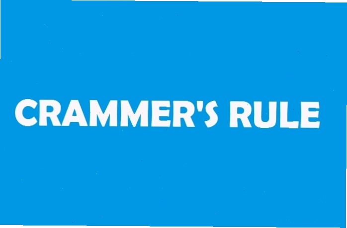 Minh họa quy tắc Cramer