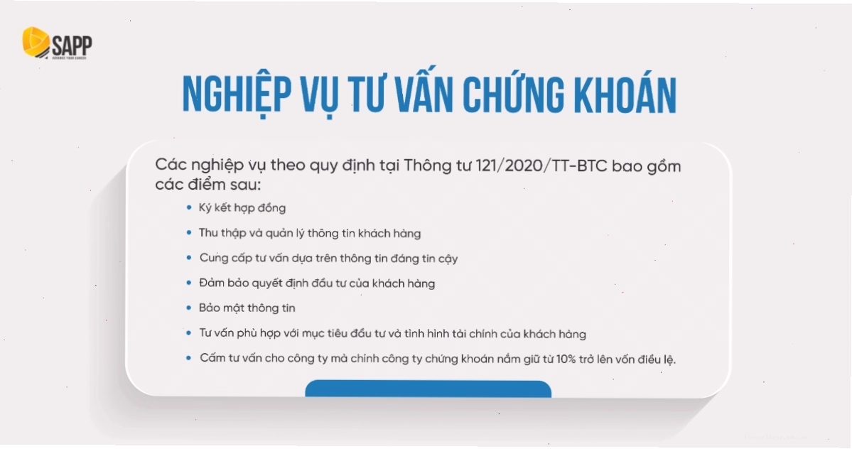Nghiệp vụ tư vấn chứng khoán và các yếu tố ảnh hưởng