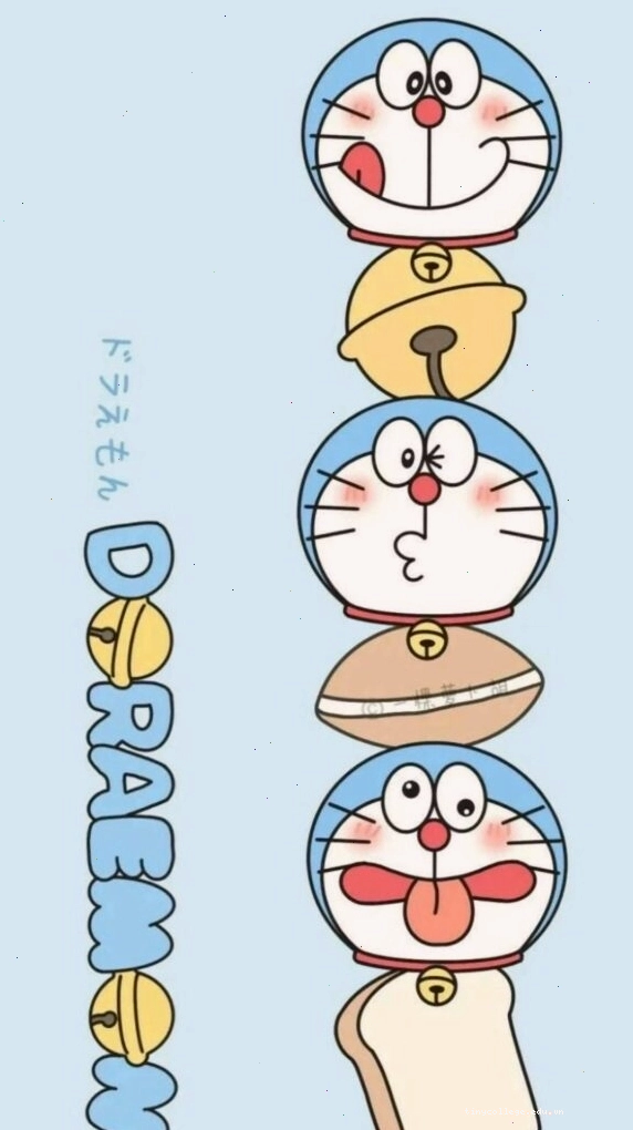 Nhiều biểu cảm dễ thương của Doraemon xếp dọc màn hình