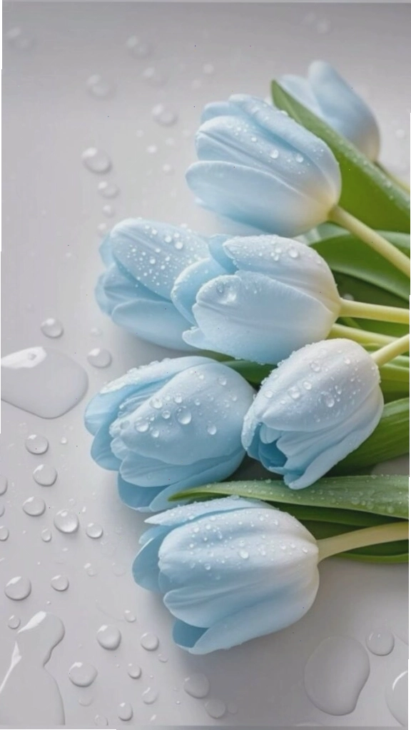 Những bông hoa tulip tím thẫm quý phái và sang trọng