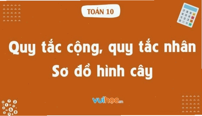 Sơ đồ hình cây minh họa quy tắc cộng và quy tắc nhân