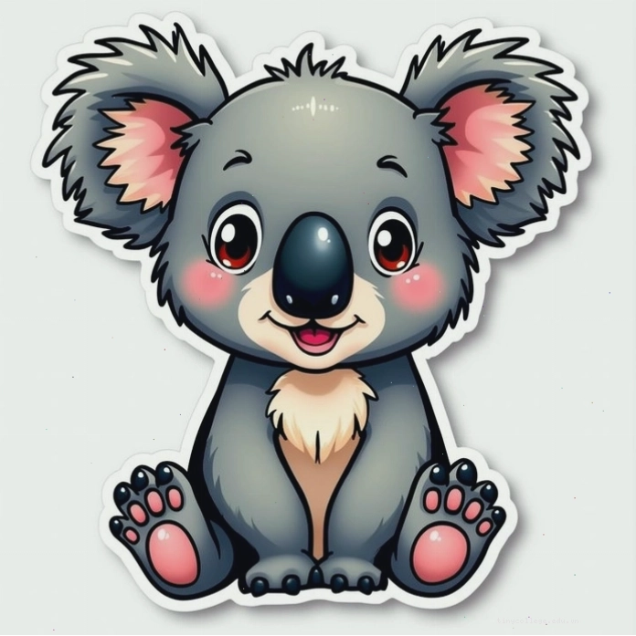 Sticker con vật cute đơn giản nhưng cuốn hút, phù hợp làm biểu tượng cảm xúc