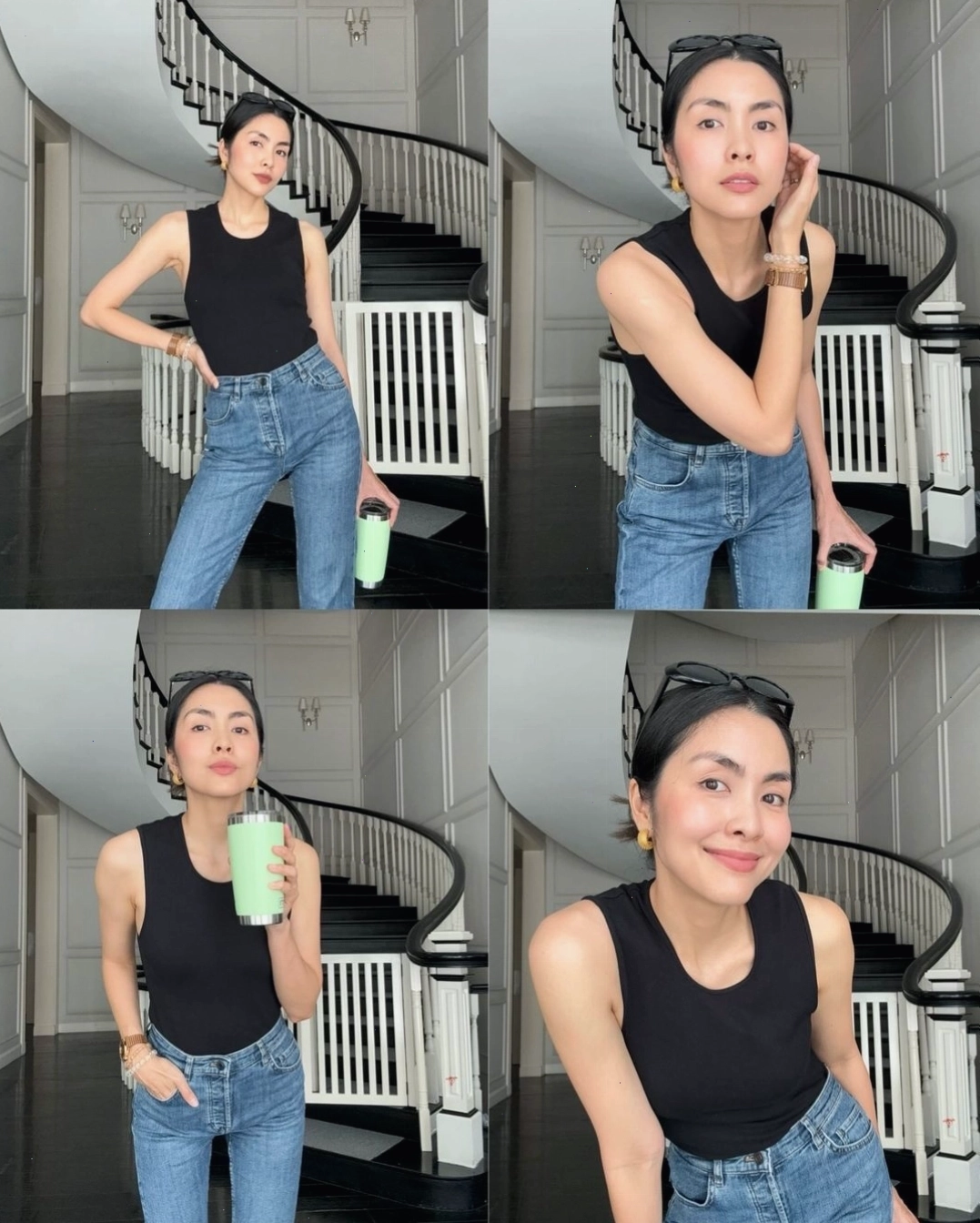 Tăng Mỹ Hàn trong một khung hình gia đình