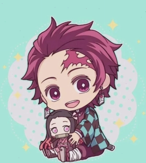 Tanjiro Chibi Full HD với trang phục Sát Quỷ