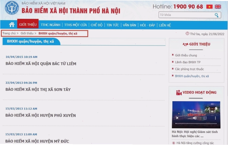 Tra cứu số điện thoại BHXH quận/huyện/thị xã