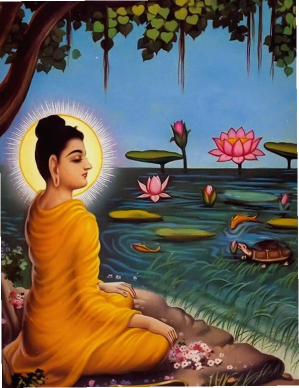 Tranh ảnh Phật Thích Ca Mâu Ni vẽ tay tinh xảo