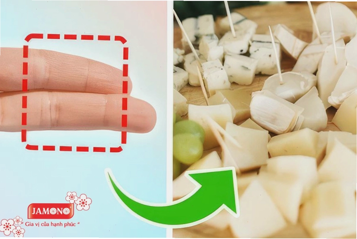 Xác định lượng phô mai bằng ngón tay theo quy tắc bàn tay